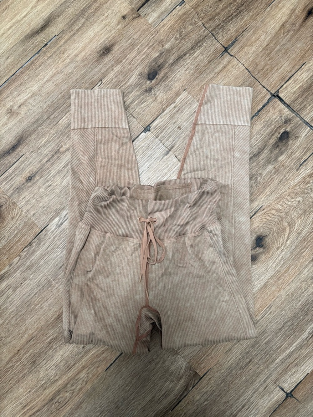 VS PINK Active Ribbed Drawstring Leggings